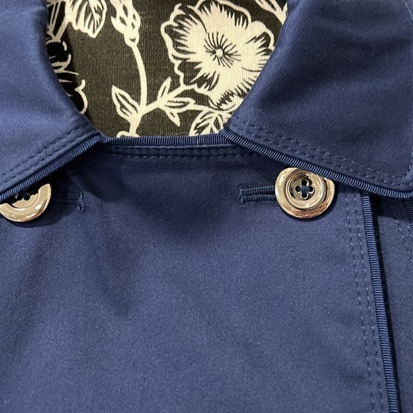 White House Black Market Blue Trench Coat - Picture 6 of 11